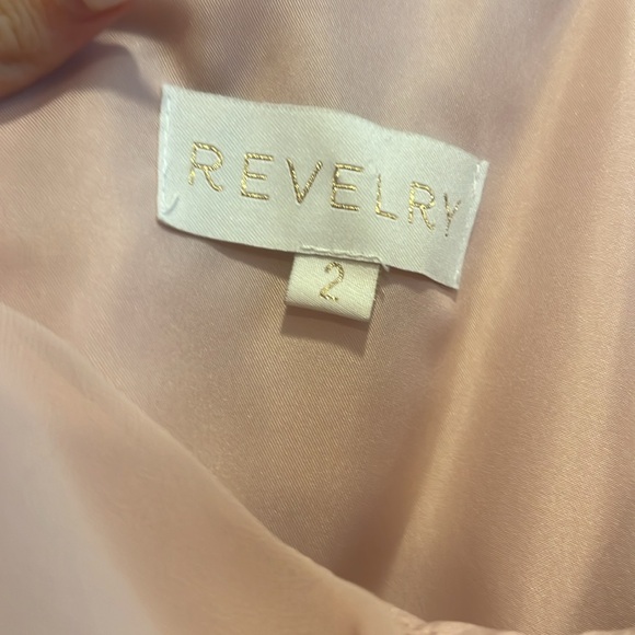 Revelry Skye Chiffon Dress | Bridesmaid | Color - Blushing Bride 910 | Size 2 - Picture 4 of 5